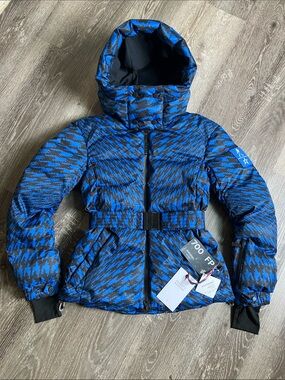 Perfect Moment twisted houndstooth printed  Candice Ski Parka